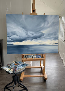 January | Moody Gray Skies Canvas Art Prints | 18x24, 40x30