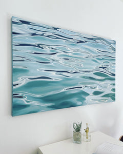 Lake Cushman | Abstract Teal Aqua Water Canvas Prints | 30x18, 48x30