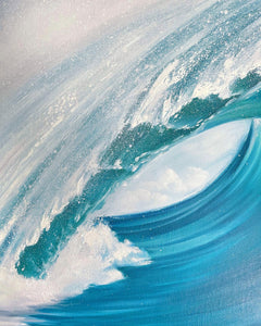 Teahupoo | Big Wave Surf Painting | 40x30
